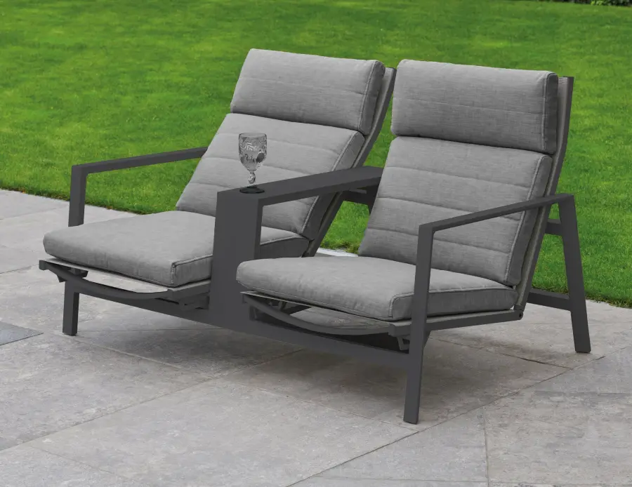Bondi Tete A Tete Loveseat with Reclining Backs - Image 5