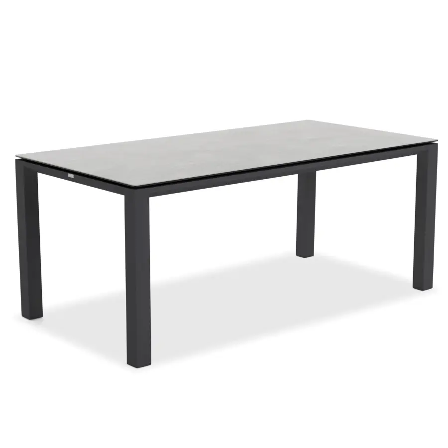Concept Dining Table - White Frame with Concrete Look Top - Image 1