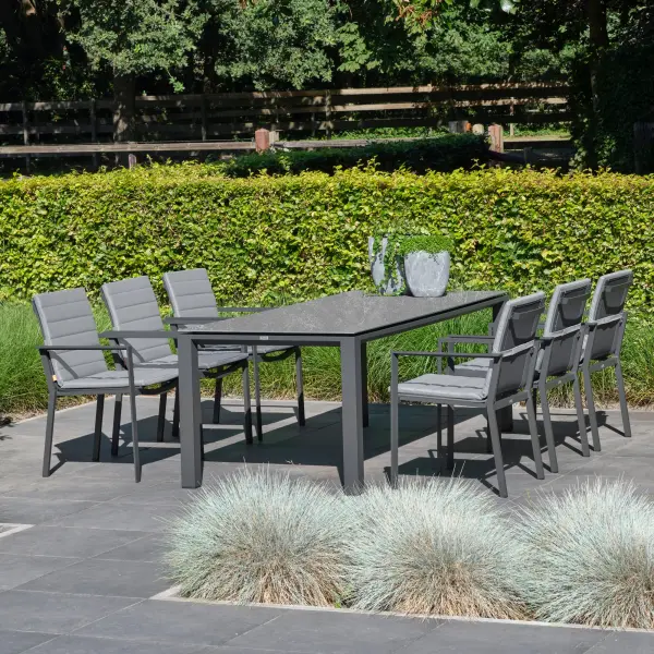 Concept Dining Table - White Frame with Concrete Look Top - Image 6