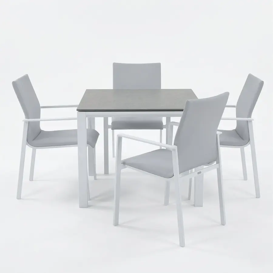 Sense 5-Piece Dining Set, White - Image 2