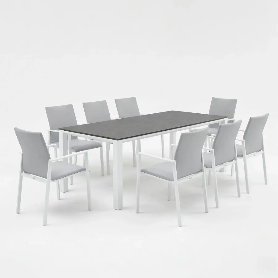Sense 9-Piece Dining Set, White - Image 2