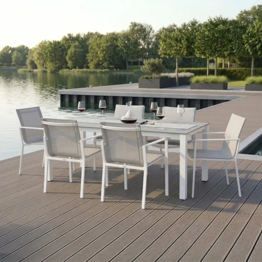 Primavera 7-Piece Dining Sets, White - Image 3