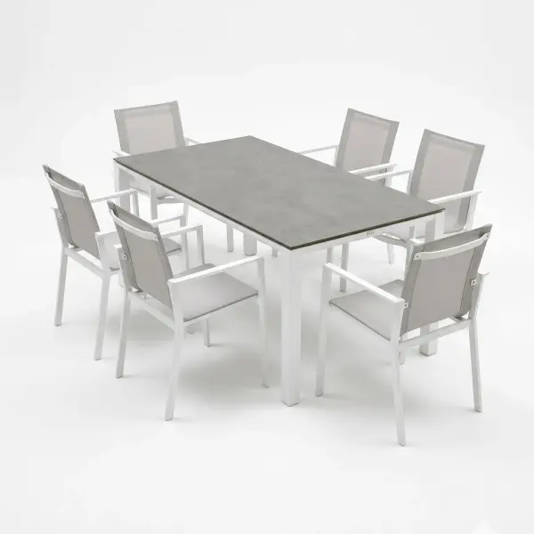 Primavera 7-Piece Dining Sets, White - Image 4