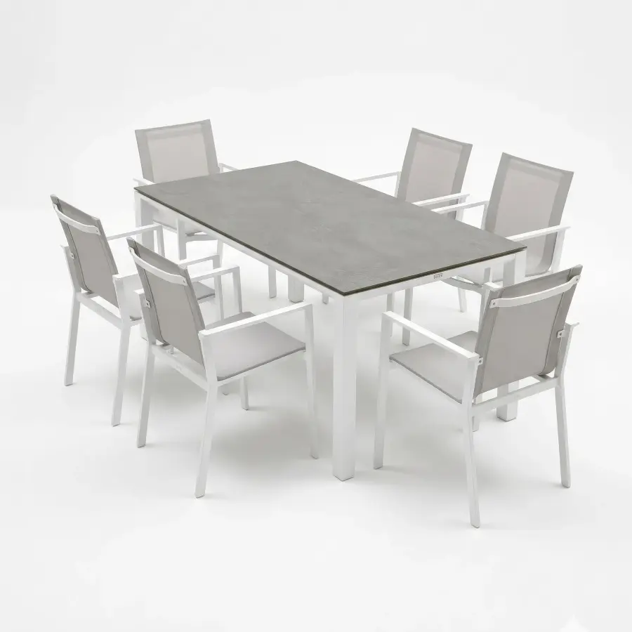 Primavera 7-Piece Dining Sets, White - Image 4