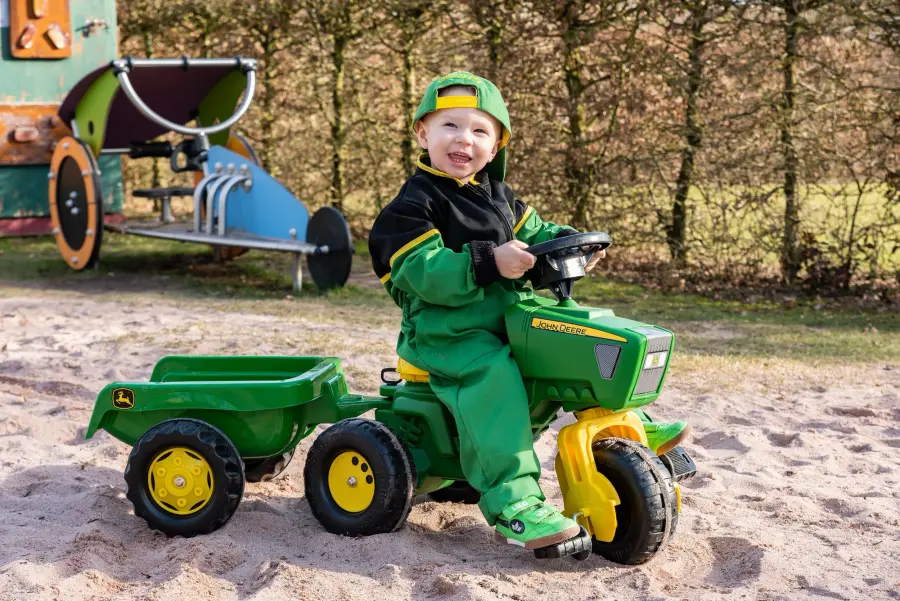 John Deere 3-Wheeled Pedal Tractor with Trailer - Image 3