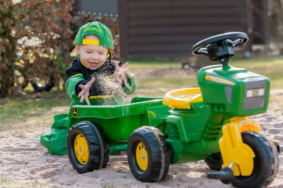 John Deere 3-Wheeled Pedal Tractor with Trailer - Image 4