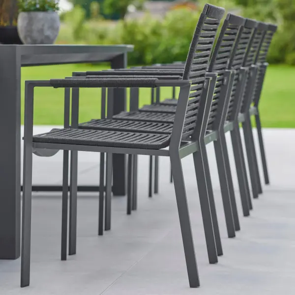 Porto 7-Piece Outdoor Dining Set with Ceramic Table - Image 5