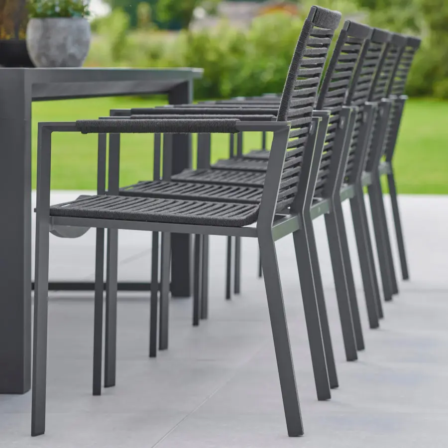 Porto 7-Piece Outdoor Dining Set with Ceramic Table - Image 5