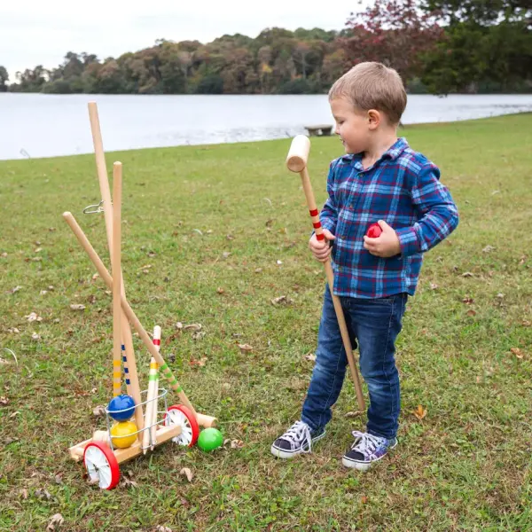 4-Player Croquet Set with Storage Trolley - Image 3