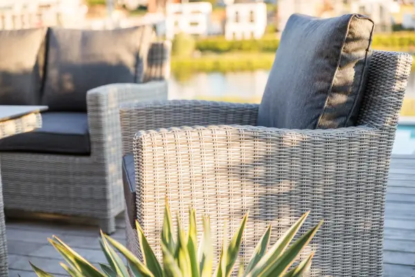 Palma Wicker Lounge Chair with Cushion - Image 6