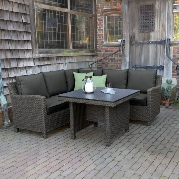 Palma Modular Wicker Corner Dining Set - Image 3