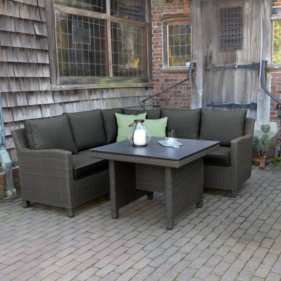 Palma Modular Wicker Corner Dining Set - Image 3