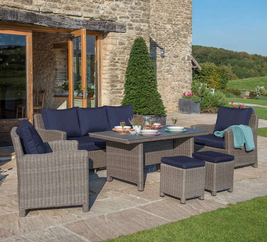 Palma Wicker Lounge Set with Cushions - Image 1