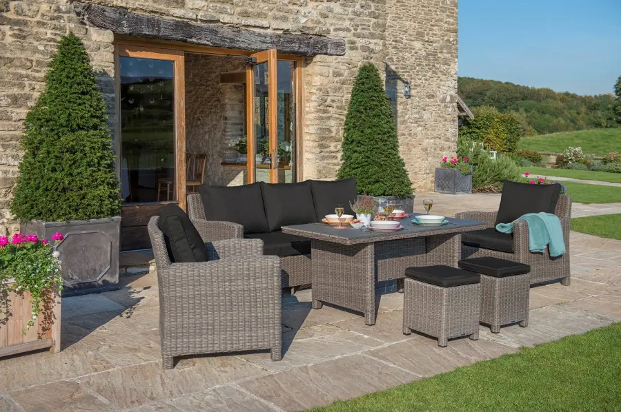 Palma Wicker Rattan Sofa with Cushions - Image 3