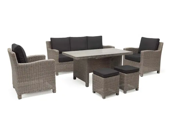 Palma Wicker Rattan Stool with Cushion - Image 3