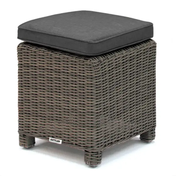 Palma Wicker Rattan Stool with Cushion - Image 6