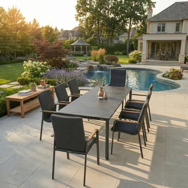 Diamond 9-Piece Dining Sets, Anthracite - Image 3