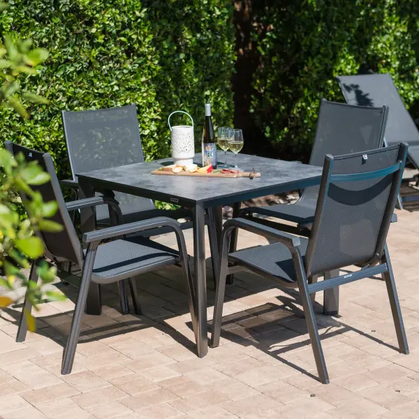 Loft HPL Outdoor Dining Table with Umbrella Hole - Image 6