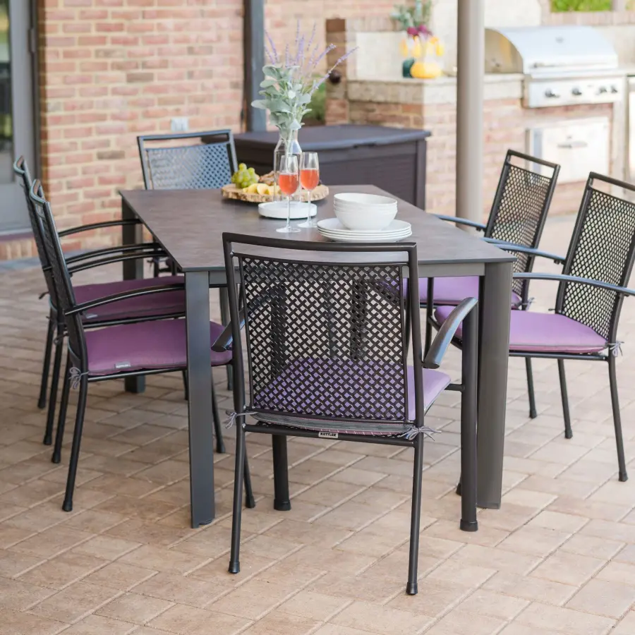Loft HPL Outdoor Dining Table with Umbrella Hole - Image 9