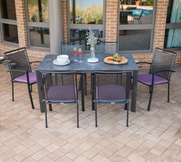 Loft HPL Outdoor Dining Table with Umbrella Hole - Image 10