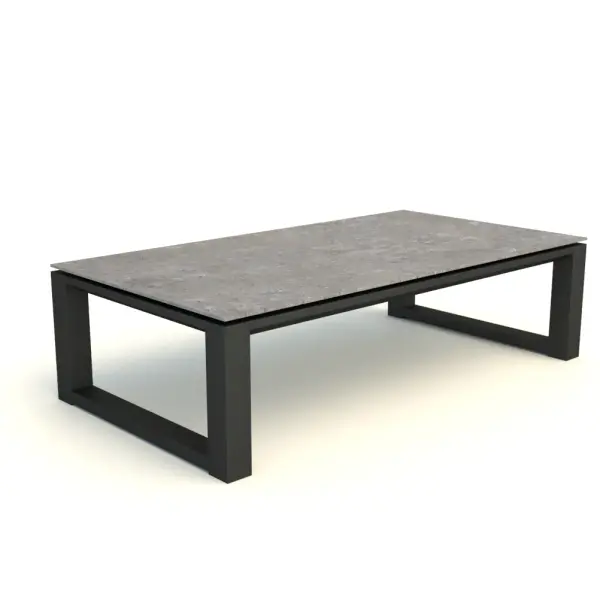 The Primavera Coffee Table delivers commercial-grade construction with powder-coated aluminum frame and extreme temperature-resistant ceramic top. Full circumference welds and adjustable levelers ensure stability and longevity.