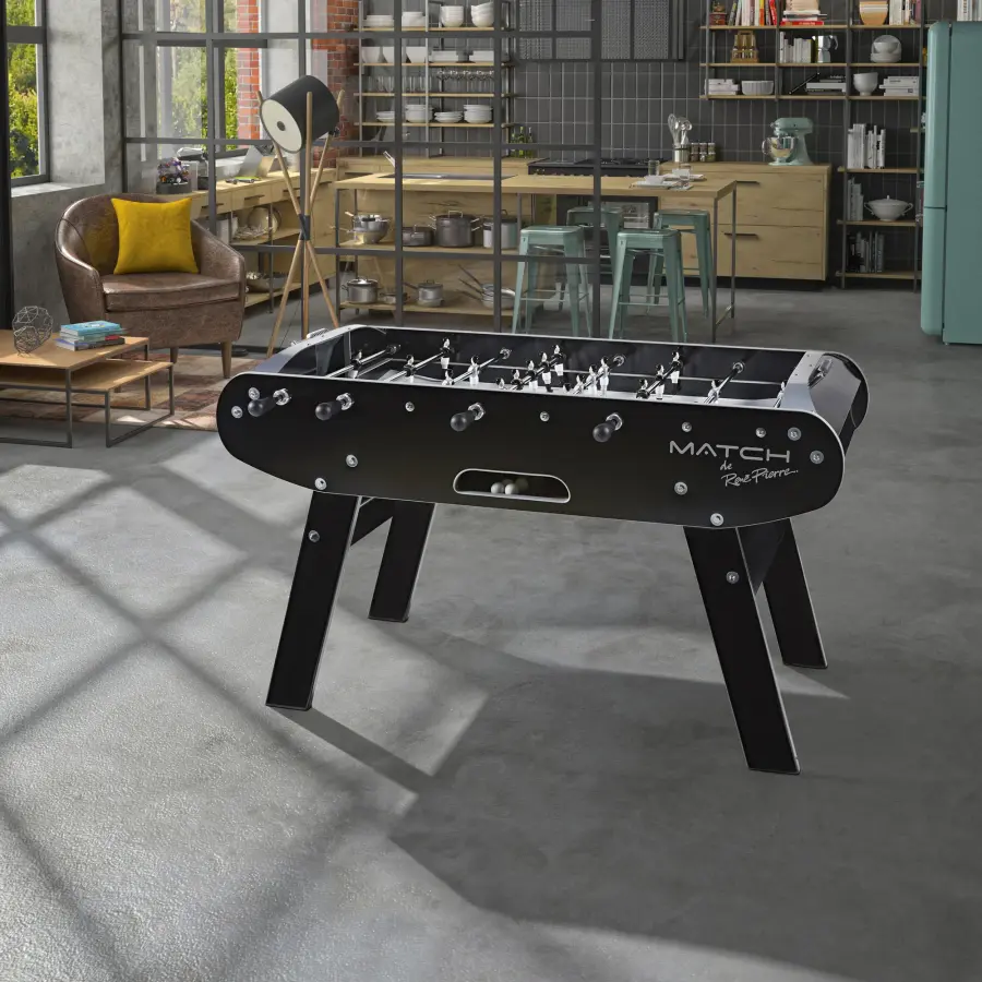 René Pierre Match Noir Indoor Foosball Table - Image 2