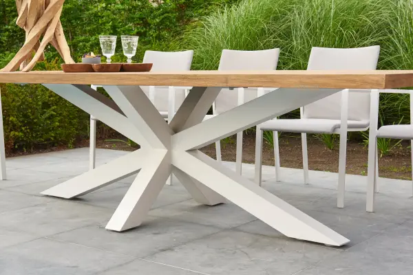 Timor 90x40-inch Teak Top Dining Table - Image 5