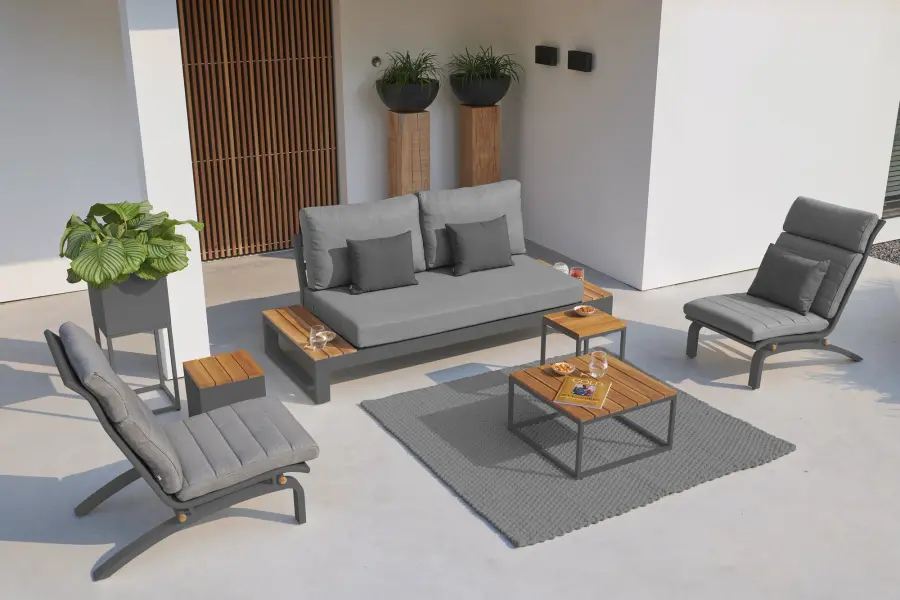 Gili Teak Top Side Table - Image 1