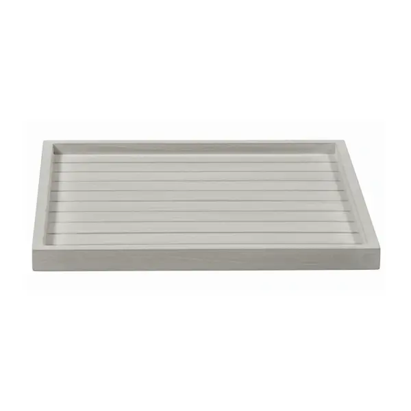 The Balance Serving Tray combines SVLK certified Indonesian teak with modern design for versatile outdoor use. Functions as both a serving tray and dividing table, offering durability and natural elegance for patio entertaining. - alternate view