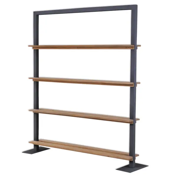 Nevada Patio Room Divider with Teak Shelves - Image 1