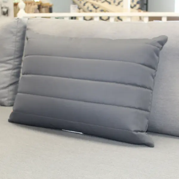 Line Pillow in Sunbrella Natte Charcoal - Image 5