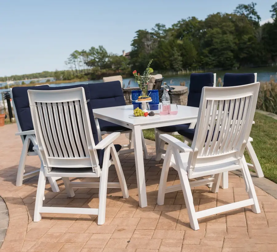 Roma 7-Piece Resin Dining Set with Cushions - Image 3
