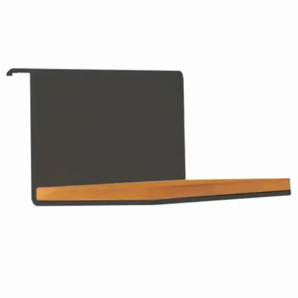Durable powder-coated aluminum shelf accessory with teak accents designed to complement room dividers. Weather-resistant construction makes it suitable for both indoor and outdoor use with UV protection.