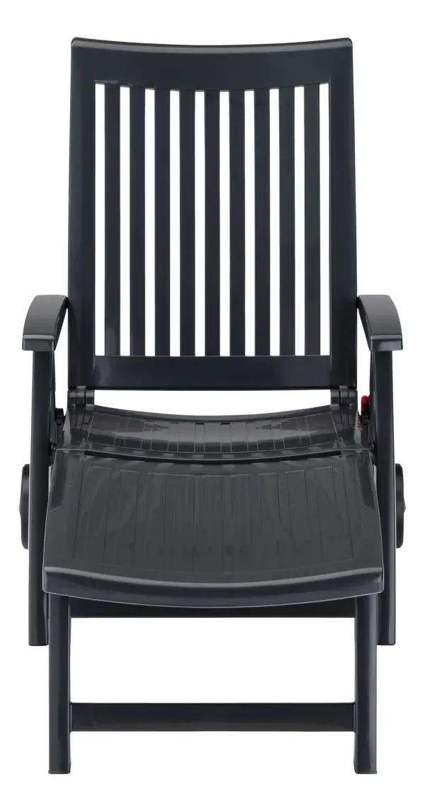 Roma Polymer Resin Multi-Position Lounger, Anthracite - Image 5