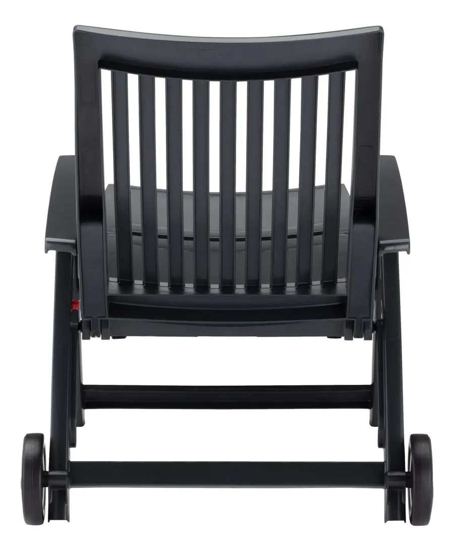Roma Polymer Resin Multi-Position Lounger, Anthracite - Image 6