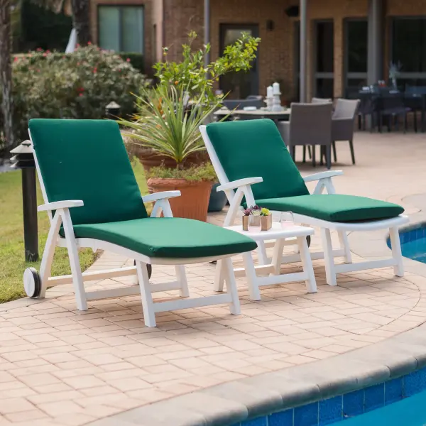 Roma Multi-Position Lounger Set with Table & Cushions - Image 1