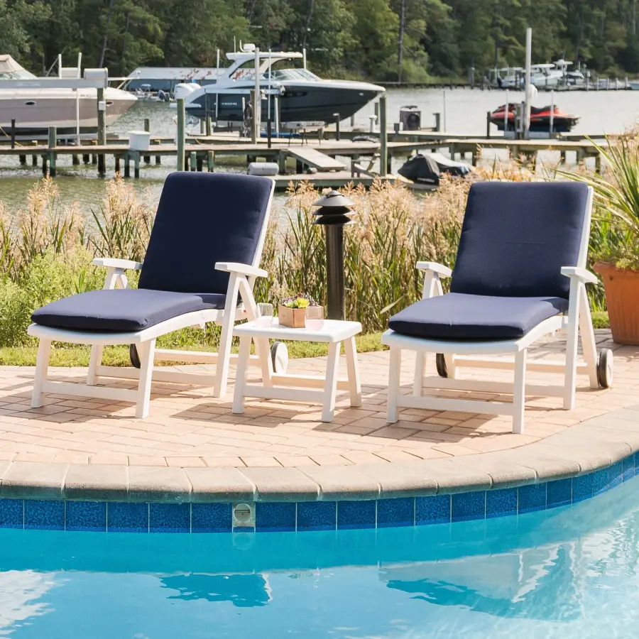 Roma Multi-Position Lounger Set with Table & Cushions - Image 4