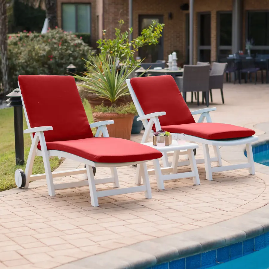 Roma Multi-Position Lounger Set with Table & Cushions - Image 7