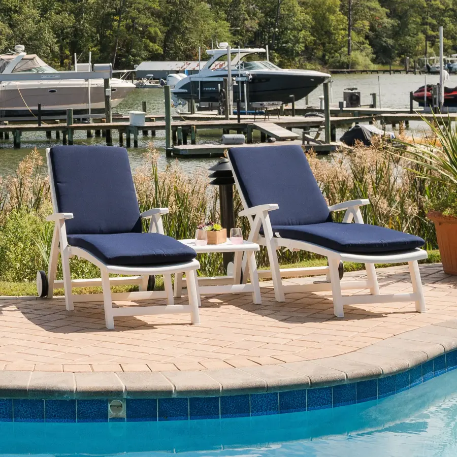Roma Multi-Position Lounger Set with Table & Cushions - Image 8