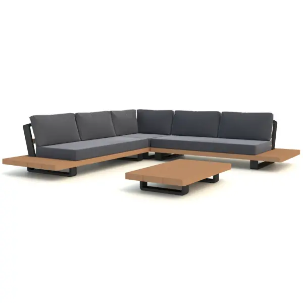 Fitz Roy Teak Sofa with Integrated Side Table - Image 4