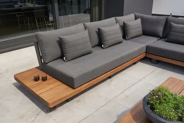 Fitz Roy Teak Sofa with Integrated Side Table - Image 6