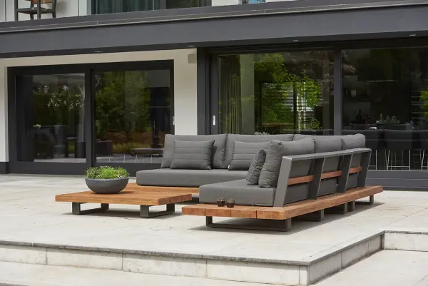 Fitz Roy Teak Sofa with Integrated Side Table - Image 7