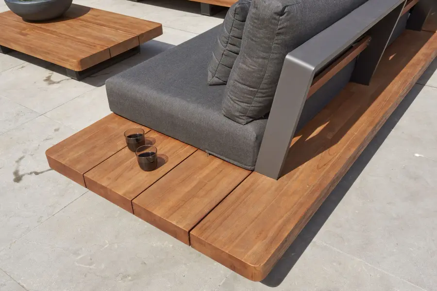 Fitz Roy Teak Corner Conversation Set - Image 6