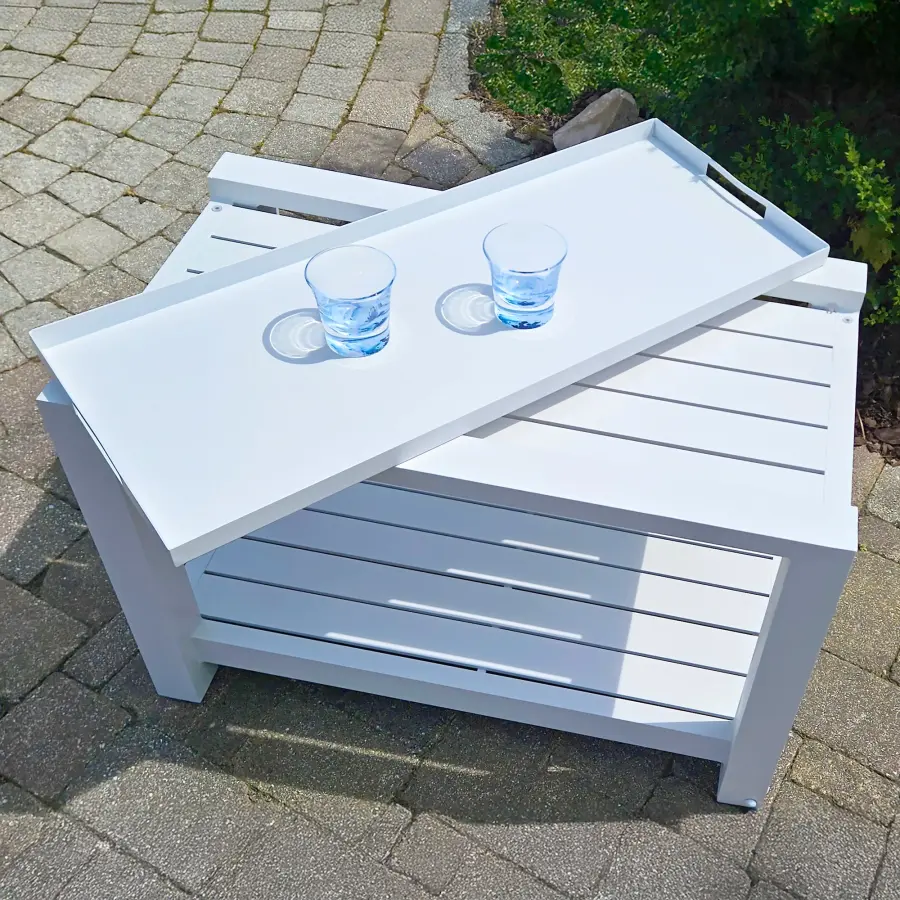 Easy Serving Trolley - White Aluminum - Image 3