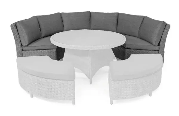 Palma Wicker Curved Sofa with Cushions - Image 6