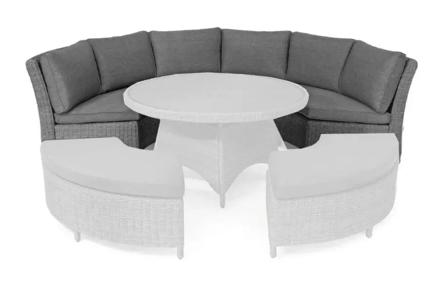 Palma Wicker Curved Sofa with Cushions - Image 6