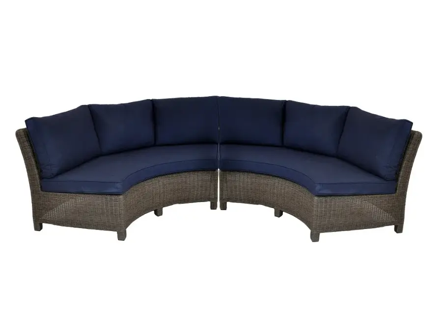 Palma Wicker Round Lounge Set - 5-Piece - Image 3