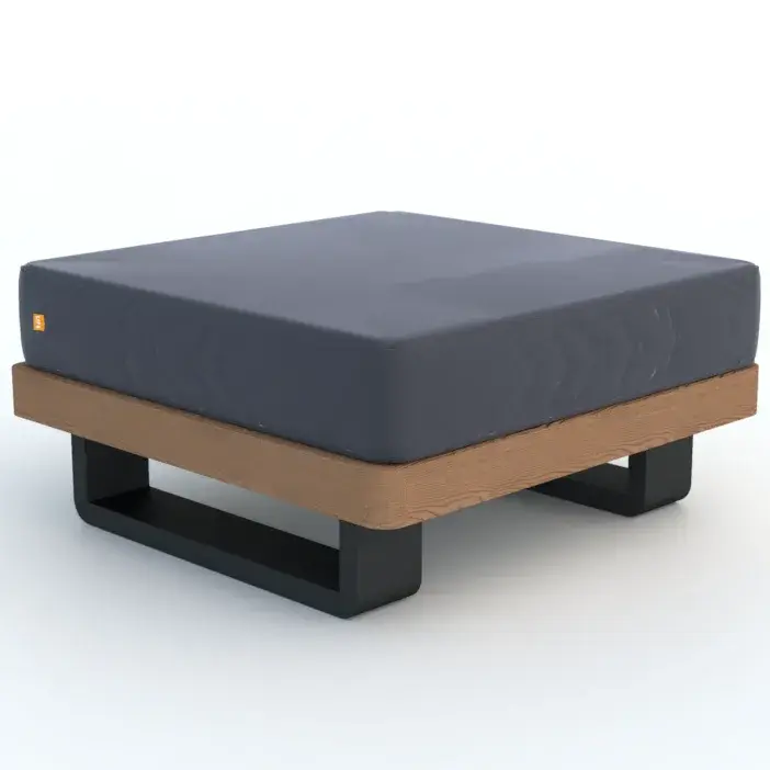 Fitz Roy Teak Lounge Ottoman - Image 1