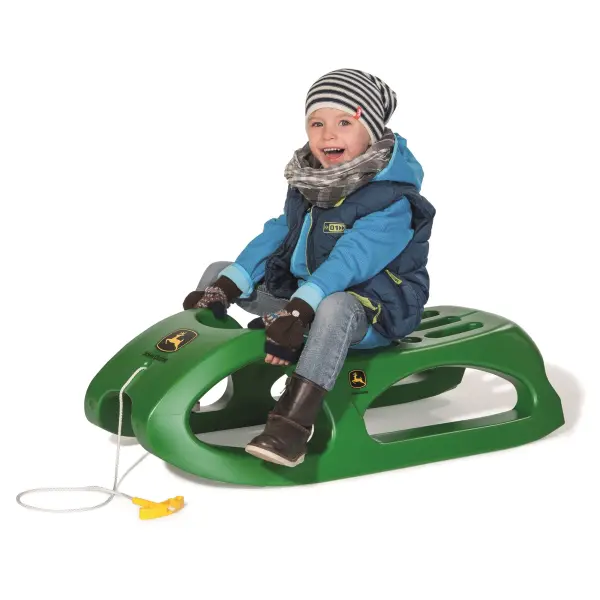 The John Deere Snow Cruiser combines high-quality blow-molded resin construction with stainless steel runners for exceptional performance. Seats two comfortably with no assembly required. - alternate view