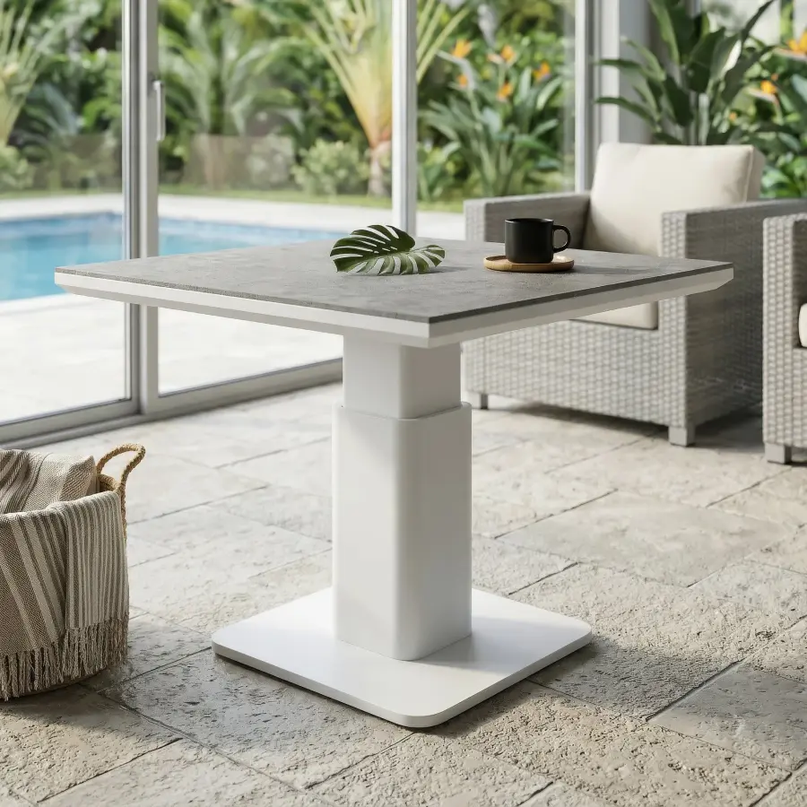 LUKA Adjustable Height Tables, White - Image 2